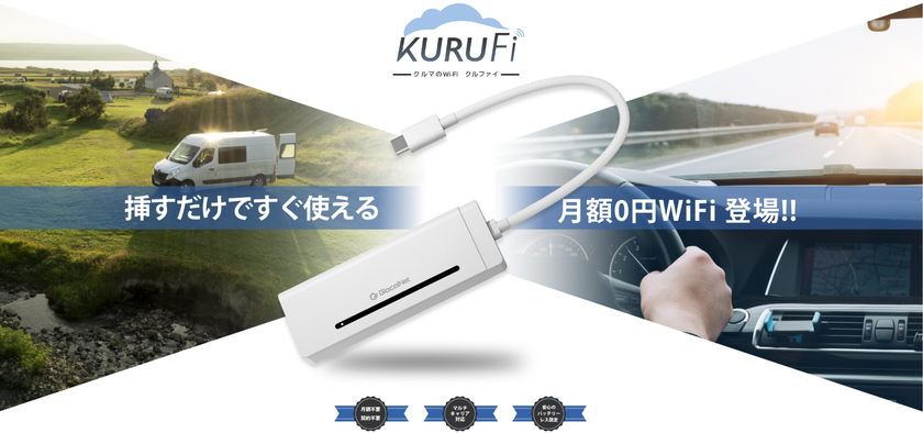 月額0円！グローカルネットのバッテリーレスWi-Fi端末　話題の『KURUFi』が今だけ9,980円！通常価格から約50％オフの限定セールを8月16日(土)まで実施