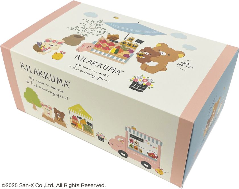 大人向けキャラクターマスクを2025年8月下旬に新発売!「リラックマ30枚入りBOXマスク(マルシェ)」