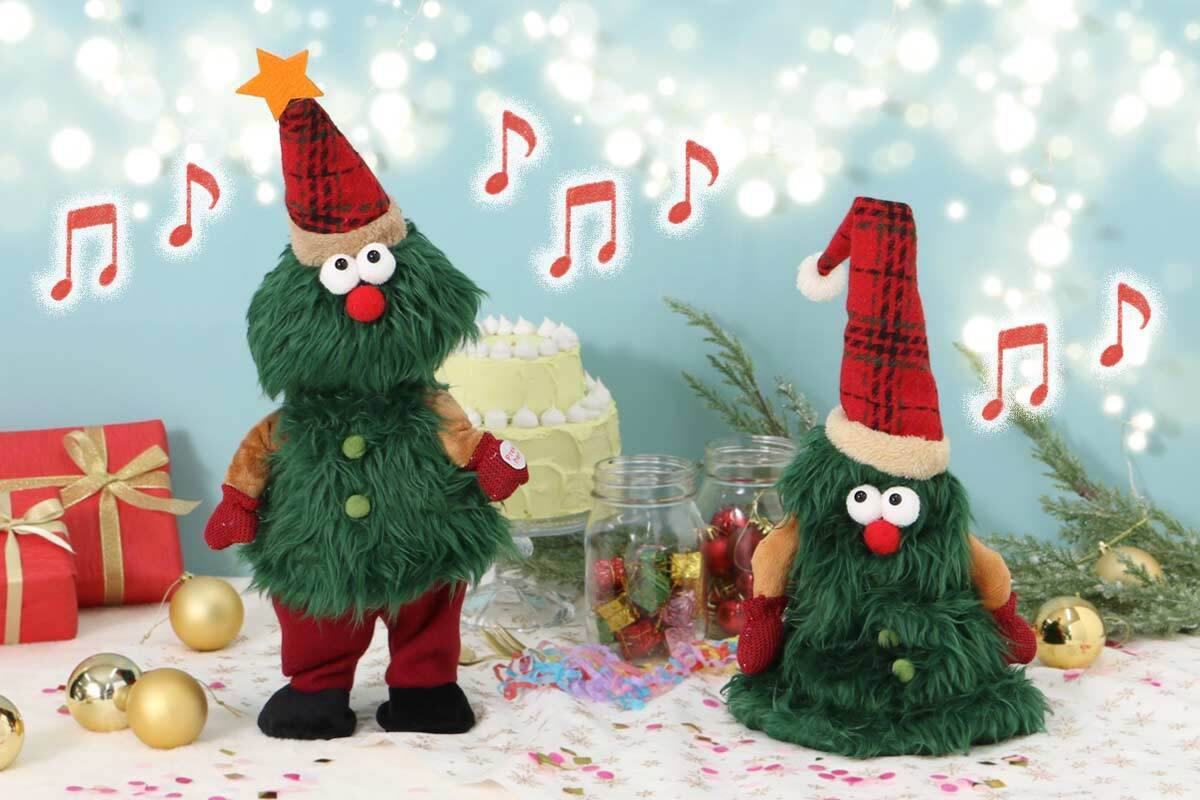 おとぼけ顔で歌って踊る♪　愉快なクリスマスツリーが登場！　雑貨店・ブルーブルーエで好評発売中