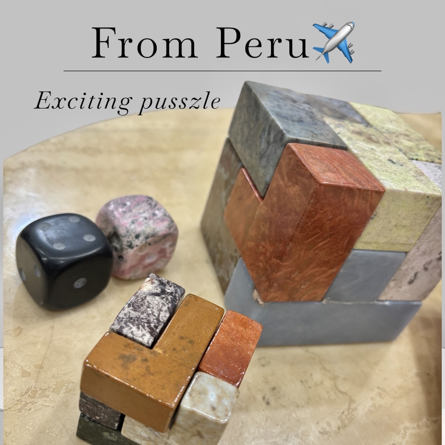 ＜初＞アンデス 山脈　天然石「ラグジュアリーパズル」フェアトレード認証取得製品　を５月から国内一般販売