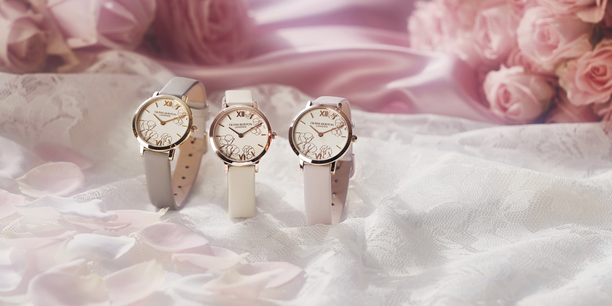 繊細な花々が咲く、春を纏う28mm。 オリビア・バートン新作腕時計「アブストラクトフローラル」