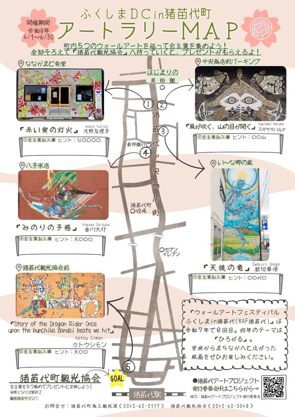 猪苗代の街が美術館に！「アートラリー」4月1日スタート　5つの巨大壁画を巡る街歩きイベントを開催