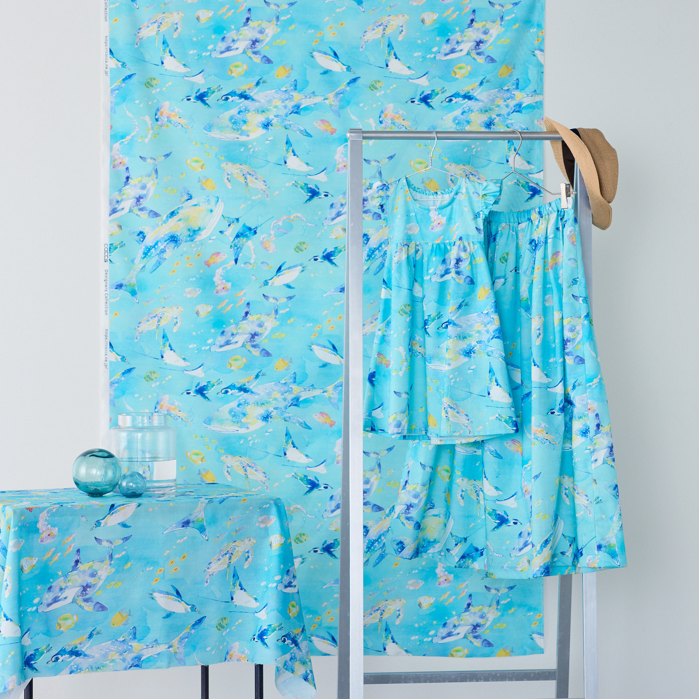 Hiroeによる新作｜涼やかな水族館テキスタイル「Aquarium Animals」を2026年4月発売開始