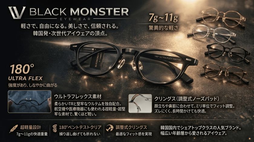韓国眼鏡トップブランド「BLACK MONSTER」日本進出