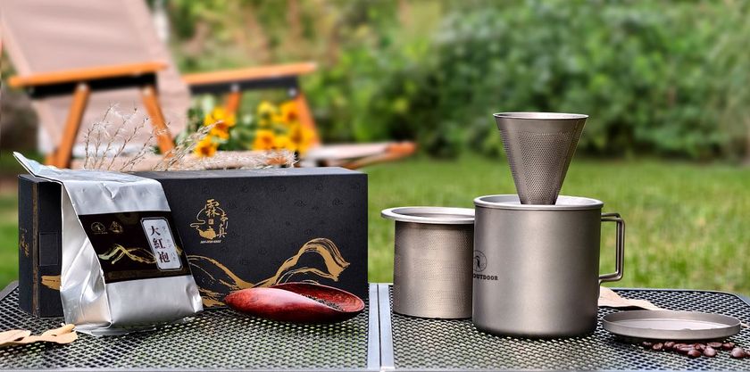 Amazonプライムデーで最大20％オフ　チタン製茶こし＆コーヒードリッパー付き二層マグセット『茶琲』、7月13日までセール実施