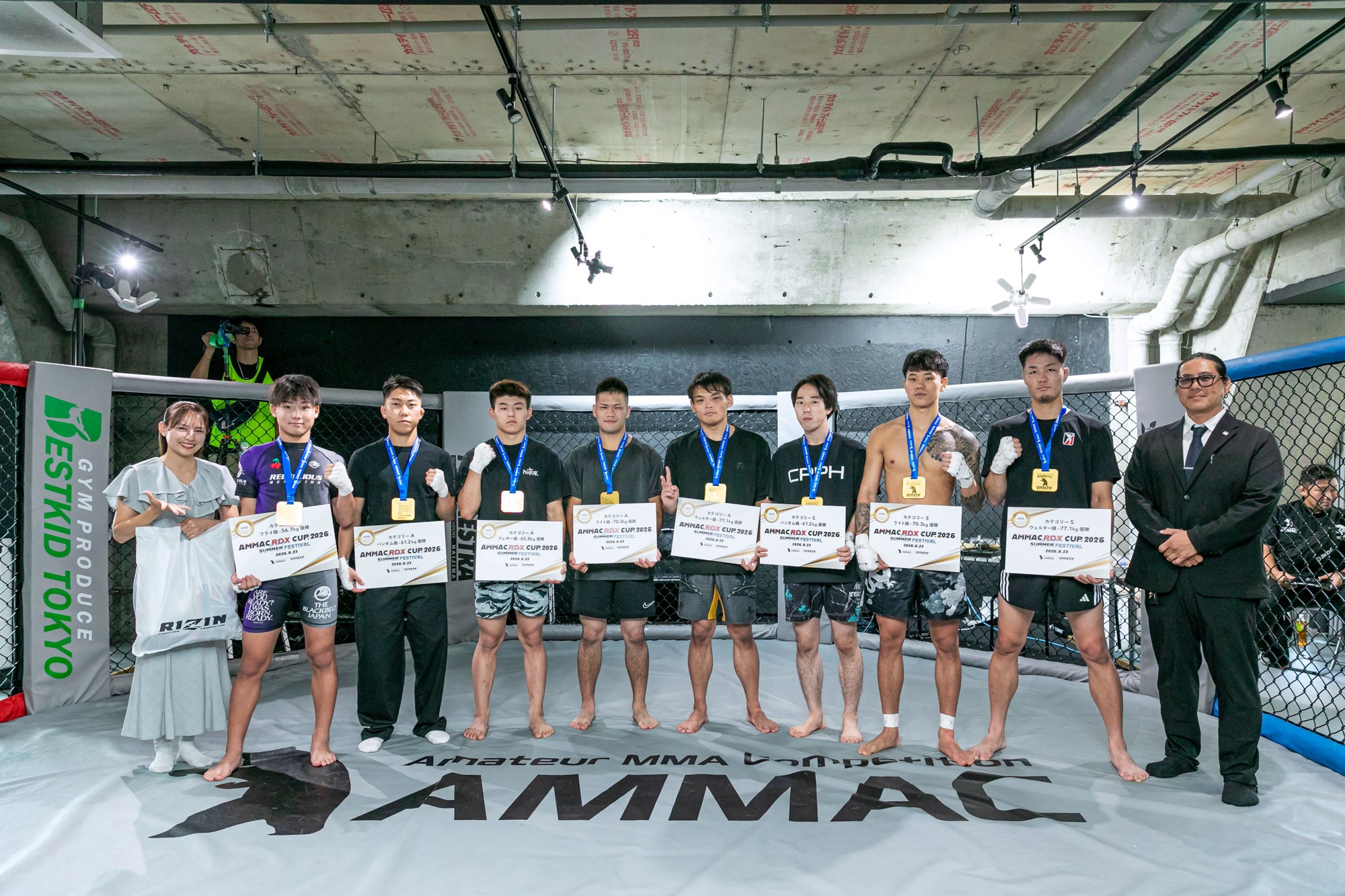 RIZINの審判も務めるJMOCが競技運営！中学3年生がアマチュアMMAカテゴリーAで優勝「AMMAC RDX CUP 2026 -SUMMER FESTIVAL-」が閉幕