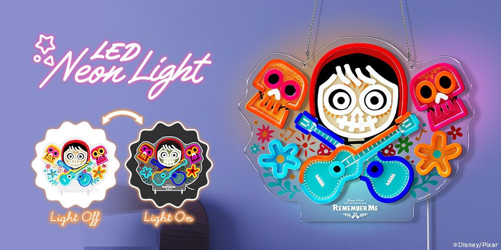 【新デザイン】お部屋に「リメンバー・ミー」の世界観を！10段階調光＆Type-A/C両対応のLEDネオンライトを株式会社PGAが9/18(金)発売