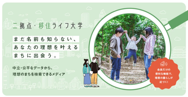 二拠点生活・移住先がみつかるメディア「二拠点・移住ライフ大学」地域との関わり方が見つけられる検索機能が新たに実装