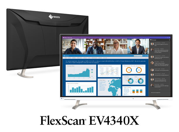 広い表示領域でオフィスワークの効率化を推進する、FlexScanシリーズ最大サイズの42.5型4Kモニターを発売