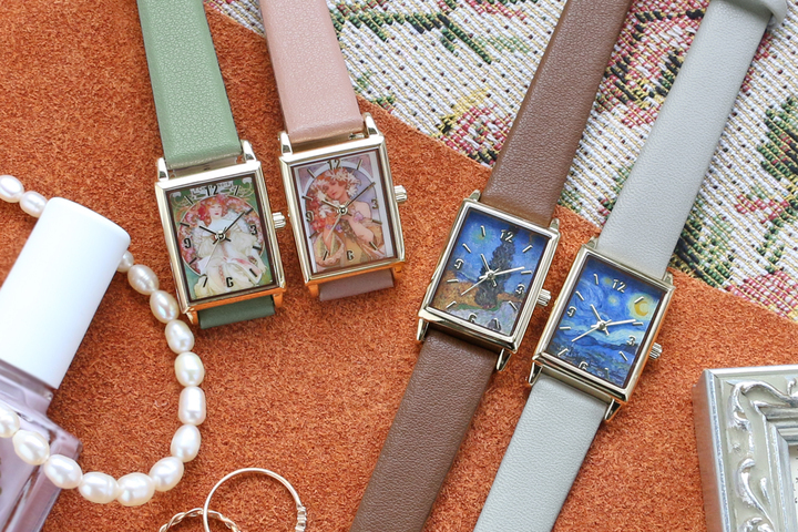 ミュシャやゴッホの名画が腕時計に！　芸術の秋にぴったりな大人気「オリジナル絵画ウォッチ」の新作をBleu Bleuet（ブルーブルーエ）10/25より販売開始
